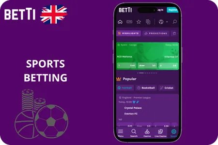 Betti Casino Sports Betting with Live Odds