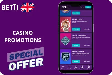 Betti Casino Promotions with Cash Drops, Wheels and Prize Campaigns